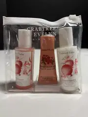 Crabtree & Evelyn POMEGRANATE Travel Set Hand Shower Lotion
