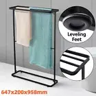 Freestanding Metal Floor Towel Rack Rail Stand Towel Drying Holder 647x958mm