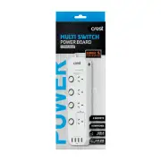 Crest Power Board 4 Sockets with USB Charging CP4W4ISUSB