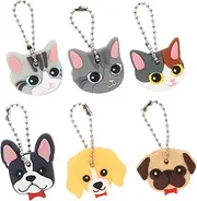 ROMISBABA 6Pcs Cute Cartoon Key Covers Simple Key Sleeve Key Identifier Tags for House Keys Protective Key Caps for Decoration and Easy Identification