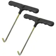 2pcs Trampoline Spring Pull Tool, Trampoline Puller T-hook Spring Puller Tool Black