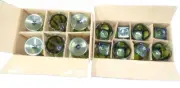 Colony Avocado Green Glass 6 Sundae Glasses and 8 Rocks Glasses 14pc set total