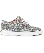 Vans x Nintendo Authentic CHUKKA LOW Checker Super Mario Bros Gray Womens 6.5