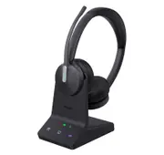 Yealink WH64 Dual UC DECT Wireless Headset, DECT Bluetooth Wireless Technology,3-Mic Noise Cancellation,UC Certified, Charging Stands, Carrying Bag WH64-D-UC