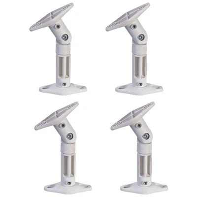4 Pcs White Adjustable Audio Satellite Speaker Wall Mount Bracket Fits BOSE