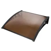 Instahut Window Door Awning? 1mx1m Brown Hollow Sheet Plastic Frame