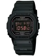 Casio G-SHOCK DW5600MS-1 Alert Matte Black Digital 200m Men's Watch BRAND NEW
