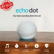 Echo Dot (Newest Gen) | Smart Speaker with Alexa | Glacier White