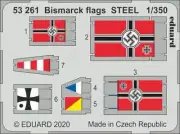 1/350 Ship- Bismarck Flags Steel for TSM (Painted)