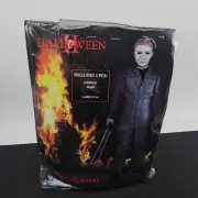 Halloween Michael Myers Jumpsuit & Mask Costume Youth Size Large 12-14 New