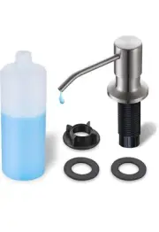 Built in Sink Soap Dispenser or Lotion Dispenser for Kitchen Sink, Brushed Ni...