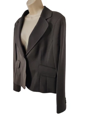 BNWT WOMENS CHARLES TYRWHITT UK 16 US 14 BROWN 100% WOOL TAILORED BLAZER JACKET