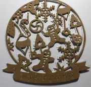 CHRISTMAS GLOBE Die-Cuts(2pc)3-3/4”x 4”Holiday•Gingerbread Men•Snowflakes•Trees•