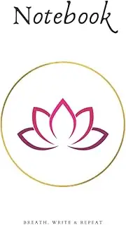 Lotus Notebook: Precious white Lotus' Flower Journal