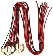 OFFSCH 24 Piece Metal Piezo Pickup Pack Guitar Ukulele Mandolin Banjo Violin Pickup Preamp Coil Line for Diy Recording