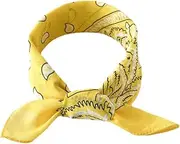[Yizelli] 50cm Multifunctional Unisex Bandana 19.70 Inch Paisley Polyester Headbands for Men and Women