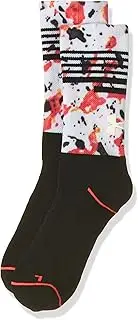 [Under Armour] Women`s Printed Training Crew Sock 1 Pack (Black(1355286-100)/R_G, Medium)