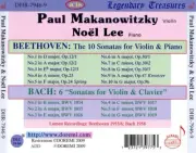 BEETHOVEN: 10 SONATAS FOR VIOLIN & PIANO; BACH: 6 SONATAS FOR VIOLIN & PIANO NEW
