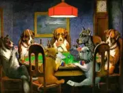 Paint By Numbers (Rolled) - Dog Poker - 40x50cm - AU stock