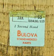 Genuine Bulova 7AK GDA36/115 Second Hand Watch Part 65 NEW OLD STOCK