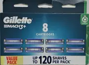 Gillette Mach3+ Blades 8 VALUE Pack New