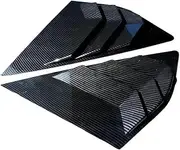 Car Rear Window Side Louvers Vent Compatible For Ford Focus 2012-2018 ST RS Hatchback Guard Protector Cover Trim Accessories(Carbon look)