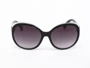 UNITED COLORS OF BENETTON Luxury Women's Sunglasses Black and Clear Round Cat Eye