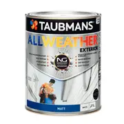 Taubmans 1L White Matt All Weather Exterior Paint