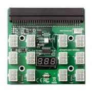 Breakout Board 12 Port 6Pin LED Display 12V Power Supply Server Adapter for 1200W 750W PSU GPU Miner Mining BTC ETH Green