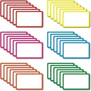 IMAGAME 36 Pack Magnetic Dry Erase Labels - Blank Cards With Color Borders, Reusable Name Tags for Home, Office, Classroom - 3 x 5 Inches