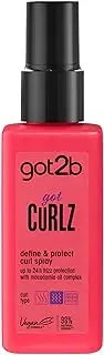got2b got CURLZ Define & Protect Curl Spray 150ml, Frizz Protection, Curly Hair Spray