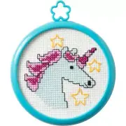 DIY Bucilla Mystical Unicorn Kids Beginner Counted Cross Stitch Kit