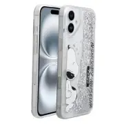 Glitter Liquid Phone Case Compatible with iPhone 16, Cute Women Sleep - 16