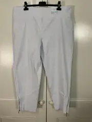 NEW Autograph Ladies Size 22 White Ankle Zip Pants Brand New With Tags