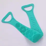 Paifeancodill Silicone Back Scrubber for Shower, Body Scrubber, Bath Body Brush, Double Sided Body Exfoliating & Scrubbing Bath Brush for Massage & Cleansing, Silicon Scrub Belt Pad & Washer(Green)
