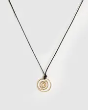 Black Spiral Cord Necklace