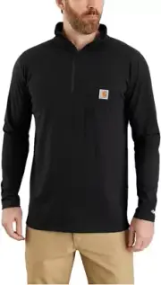 Men’s Carhartt Force Quarter Zip Sweatshirt -SMALL- PULLOVER BLACK
