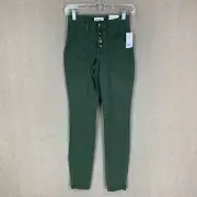 NEW! Joie High Rise Jeans 23 (24x28) Womens Green Skinny Button Fly Maxine Park