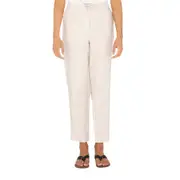 ADVENT Women's Linen Loose Elasticated Waist Pants - Flax
