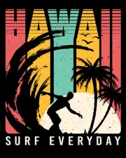 Sublimation Print Hawaii Surf Everyday Ready To Press Heat Transfer
