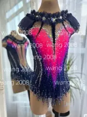 Rhythmic gymnastics costume Fashion blue pink handmade