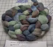 Handpainted Galway Irish Wool Combed Top Roving Spinning Felting Rare Ennis