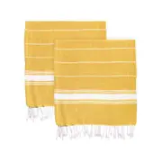 Nicola Spring Turkish Cotton Towel Set - Mustard - Pack Of 2