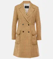 [Etro] Etro Prince of Wales wool-blend coat AU 10 beige