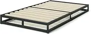 Zinus Joseph 15cm Single Bed Frame Base Mattress Foundation Support - Industrial Metal Steel, Black, (AU-MBBF-6S)