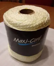 1 Roll LIGHT YELLOW 6mm MAXI CORD Braided Macrame Craft Cord 100 yds fusible