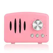 Retro Vintage Mini Bluetooth Speaker Pink