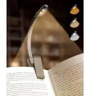 Book Light, Reading Lights for Books in Bed, 3 Color & Stepless Dimming