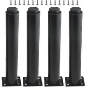 (25-42cm, black) Set of 4 strong adjustable metal furniture legs-XinHan