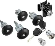 Lock Cylinder for Ford Transit MK 6 2000-2006, 7Pcs Car Barrel Door Locks Keys Set 4359018/1C1A-V22050-BA/4119503